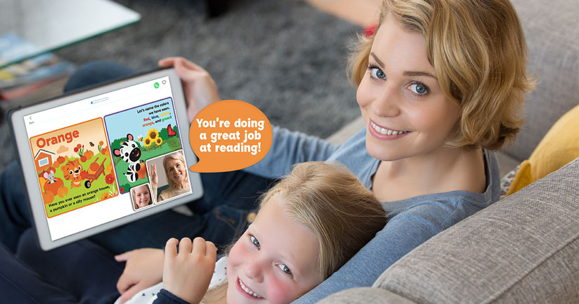 caribu.com a babysitter using caribu.com to take care of a child